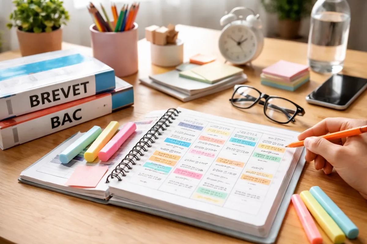 Comment réussir ses révisions pour le Bac et le Brevet avec un planning gratuit