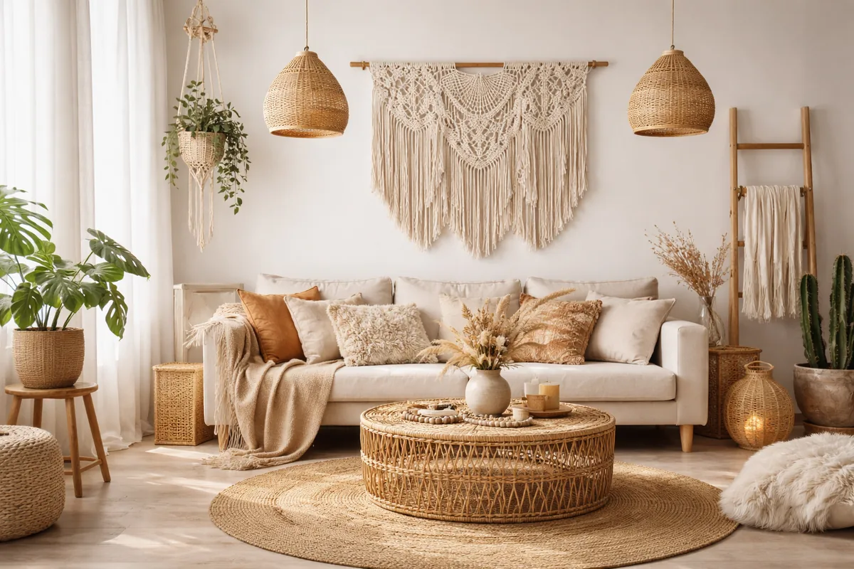 Comment intégrer le macramé dans une décoration bohème élégante
